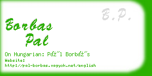 borbas pal business card